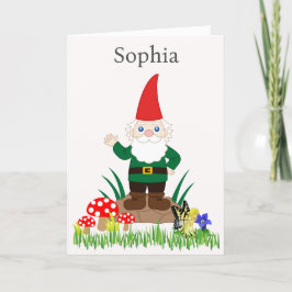 Tarjeta de edad del nombre de nacimiento del Gnome