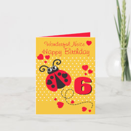 Tarjeta de edad para liga de cumpleaños de Neice