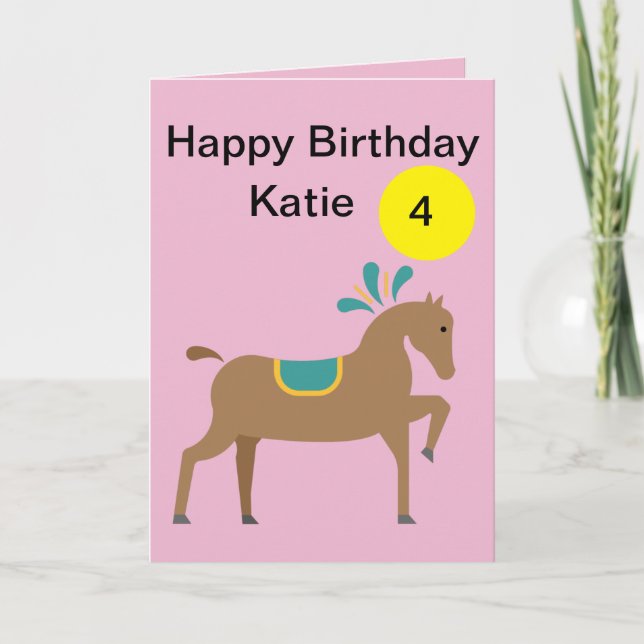 Tarjeta de edad para los niños personalizados lind (Anverso)