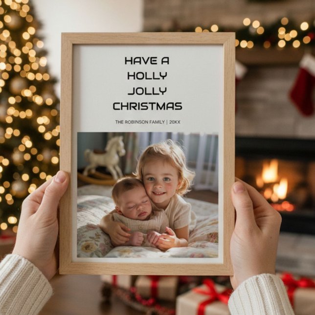 Tarjeta de edición familiar Holly Jolly Vibes Only (Subido por el creador)