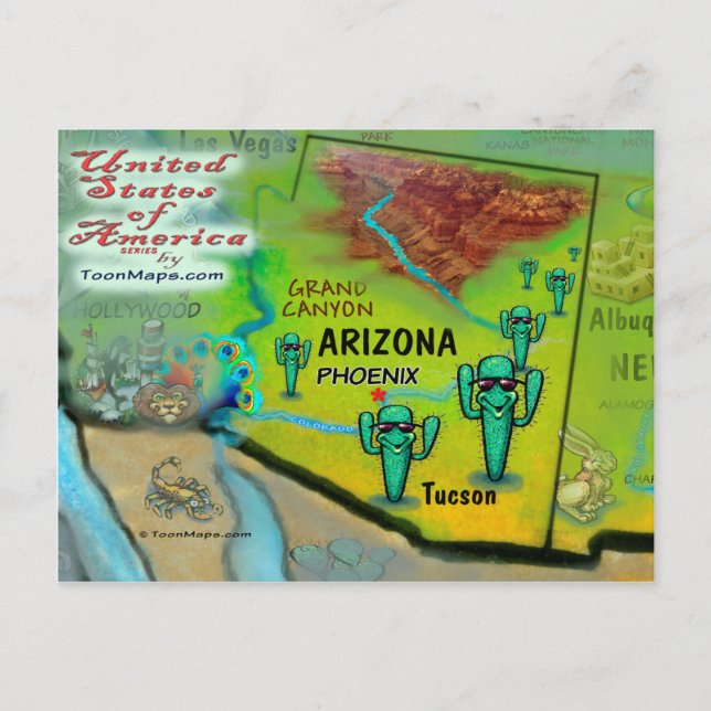 Tarjeta de EE.UU. Arizona (Anverso)