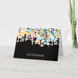 Tarjeta de Eid de la caligrafía