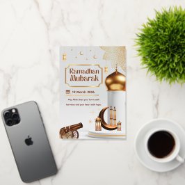 Tarjeta de Eid Mubarak con Masjid