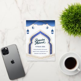Tarjeta de Eid Mubarak con Masjid