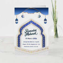 Tarjeta de Eid Mubarak con Masjid