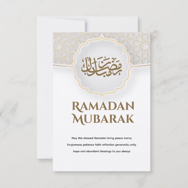 Tarjeta de Eid Mubarak con Masjid (Anverso)