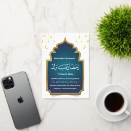 Tarjeta de Eid Mubarak recortada
