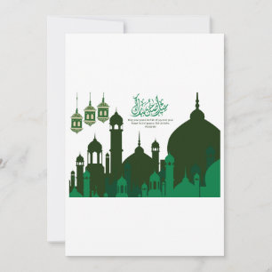 Tarjeta de Eid-ul-Adha Mubarak de la Mezquita de S