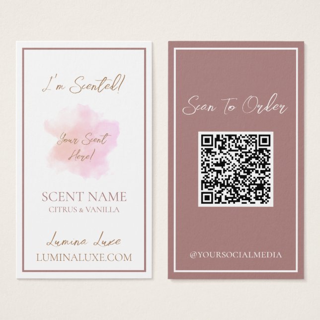 Tarjeta de ejemplo personalizada de candelabro de  (Anverso y reverso)