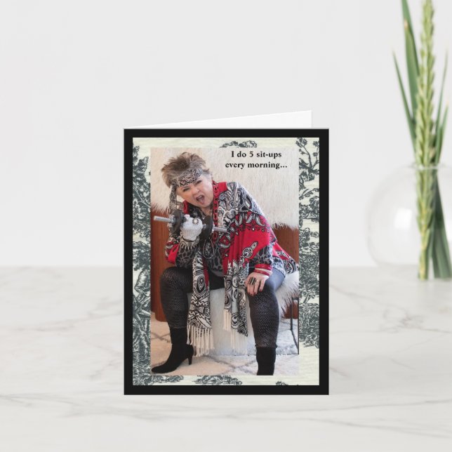 Tarjeta de ejercicios diarios divertidos (Anverso)