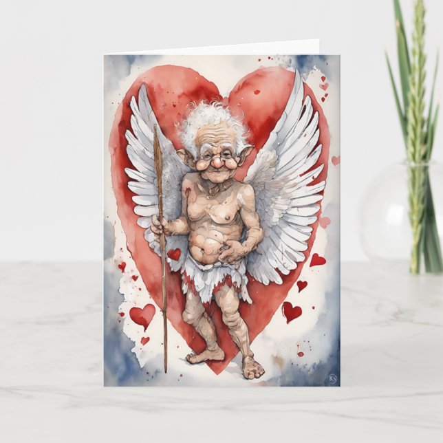 Tarjeta de El día de San Valentín Cupido de Ancian (Anverso)