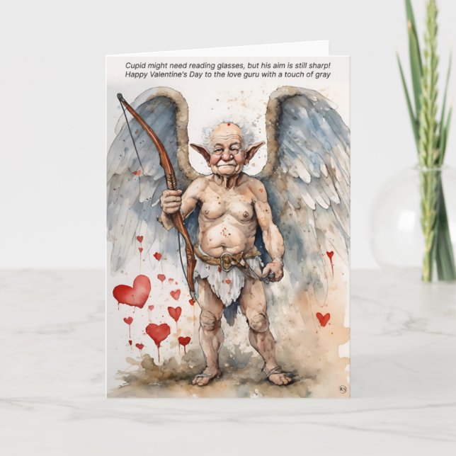 Tarjeta de El día de San Valentín Cupido por Antig (Anverso)