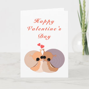 Tarjeta de El día de San Valentín Cute Couple Snac