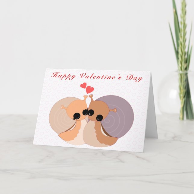 Tarjeta de El día de San Valentín Cute Couple Snac (Anverso)