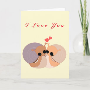 Tarjeta de El día de San Valentín Cute Couple Snac