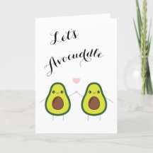 Tarjeta de el día de San Valentín de aguacate pun