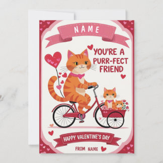 Tarjeta de El día de San Valentín de Amigo Purr-fe