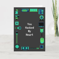 Tarjeta de El día de San Valentín de amor de Tech
