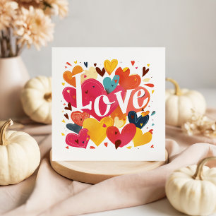 Tarjeta de El día de San Valentín de amor y corazó