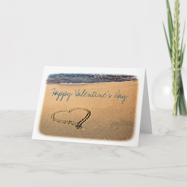Tarjeta de El día de San Valentín de arena para el (Anverso)