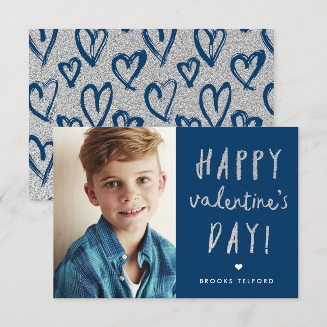 Tarjeta de el día de San Valentín de aula para niñ (Anverso / Reverso)