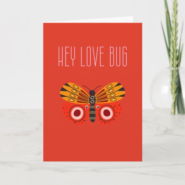 Tarjeta de El día de San Valentín de Bug de Amor (Anverso)