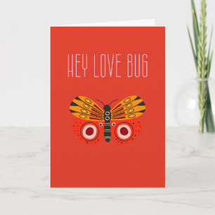 Tarjeta de El día de San Valentín de Bug de Amor