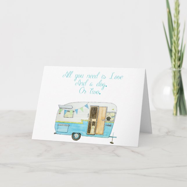 Tarjeta de El día de San Valentín de Camping Trail (Anverso)