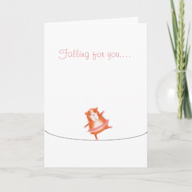 Tarjeta de El día de San Valentín de cerdo guinean (Anverso)