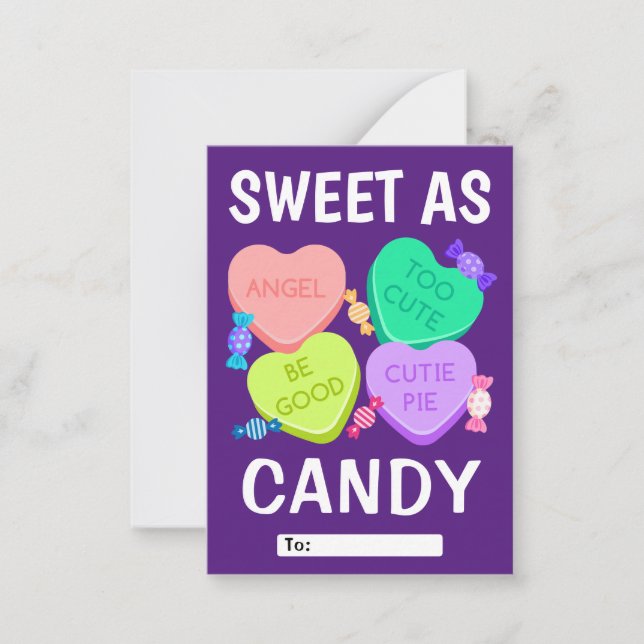 Tarjeta de El día de San Valentín de clase dulce c (Anverso)