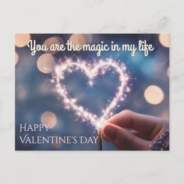 Tarjeta de El día de San Valentín de corazón brill (Anverso)
