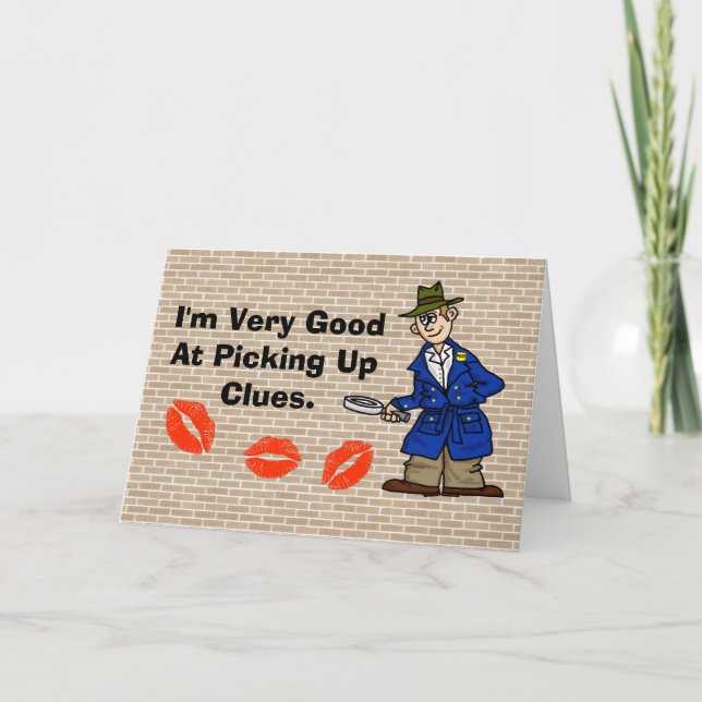 Tarjeta de El día de San Valentín de detectives de (Anverso)