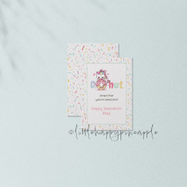 Tarjeta de El día de San Valentín de donut de Unic
