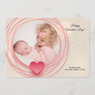 Tarjeta de El día de San Valentín de fotos de Sque