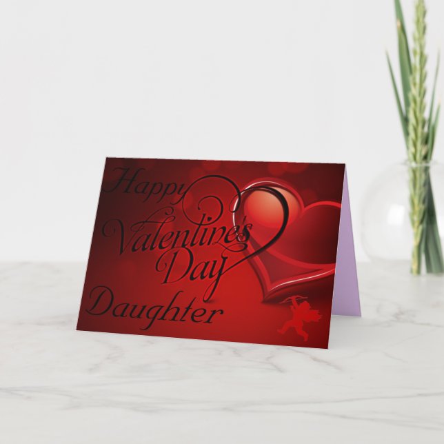 Tarjeta de El día de San Valentín de hija (Anverso)