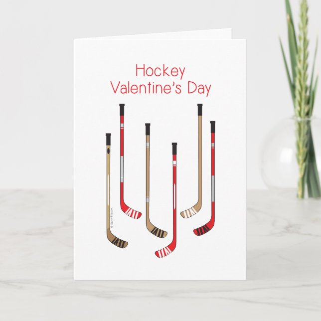 Tarjeta de El día de San Valentín de hockey - Huel (Anverso)