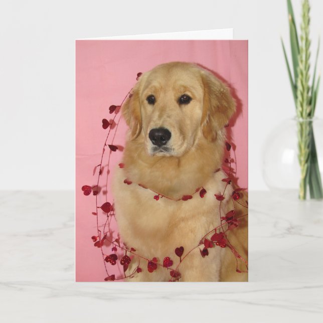Tarjeta de El día de San Valentín de la repisa dor (Anverso)