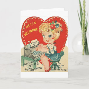 Tarjeta de El día de San Valentín de la secretaria