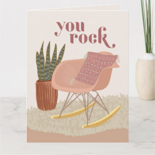 Tarjeta de El día de San Valentín de la silla de r
