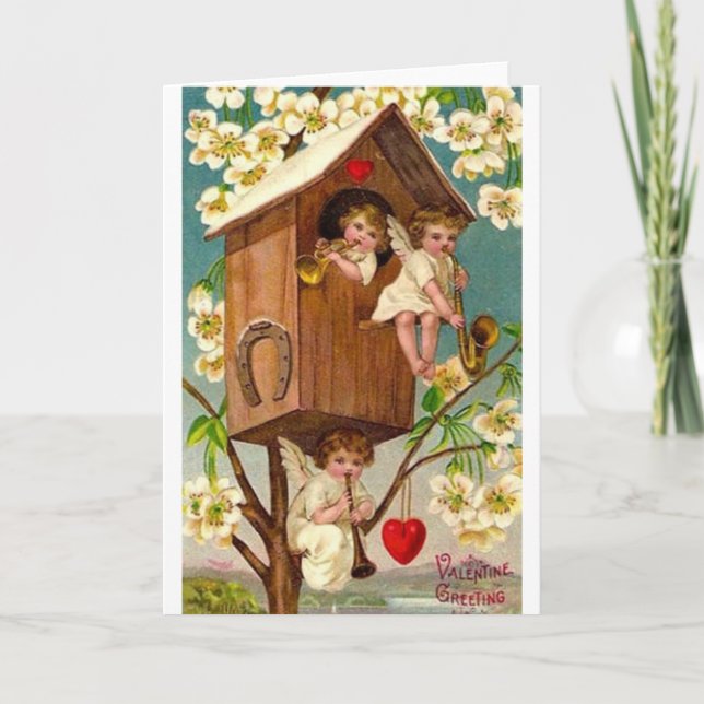 Tarjeta de El día de San Valentín de músicos cheru (Anverso)