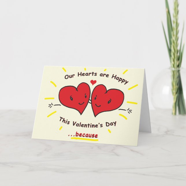 Tarjeta de El día de San Valentín de padres a hijo (Anverso)