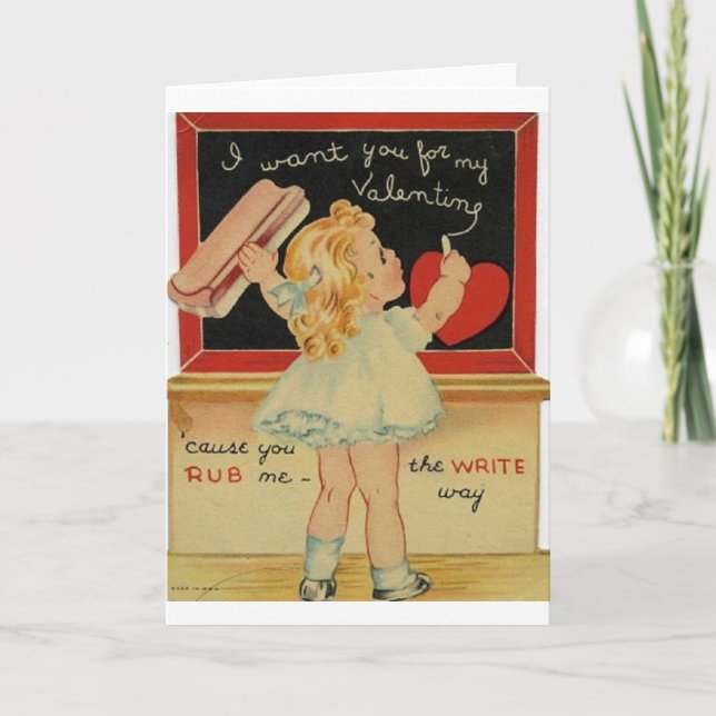 Tarjeta de El día de San Valentín de pequeño profe (Anverso)