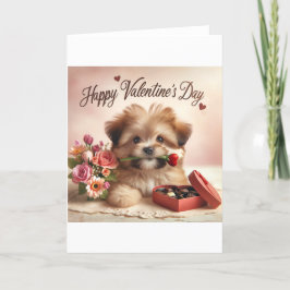 Tarjeta de El día de San Valentín de perro