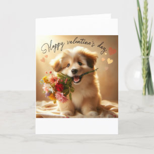 Tarjeta de El día de San Valentín de perro