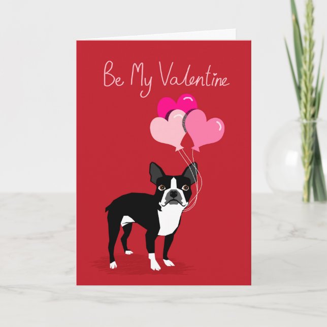 Tarjeta de El día de San Valentín de perro de Bost (Anverso)
