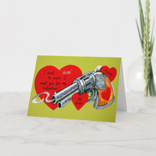 Tarjeta de El día de San Valentín de pistola
