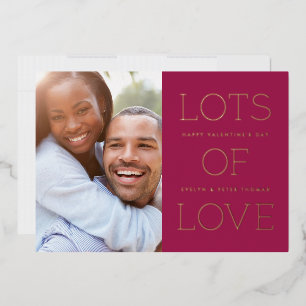 Tarjeta de El día de San Valentín de Relieve metal