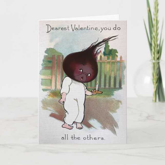 Tarjeta de El día de San Valentín de remolacha vic (Anverso)