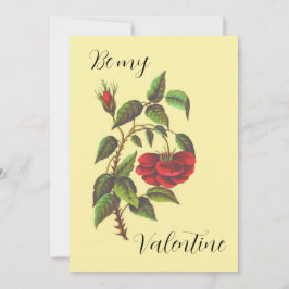 Tarjeta de El día de San Valentín de rosa rojo sal