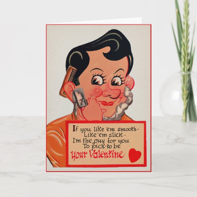 Tarjeta de El día de San Valentín de Shave Shave V (Anverso)